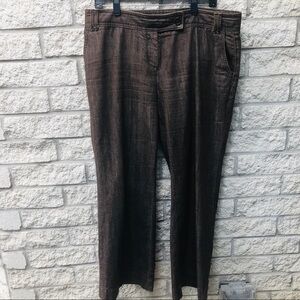 Brown Flare Pants 14P Talbots  PM4